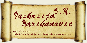 Vaskrsija Marikanović vizit kartica